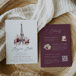 Convites Bonjour Bébé All in One Paris Chá de fraldas