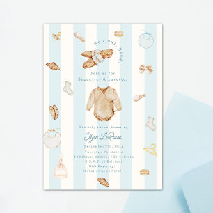 Convites Bonjour Bébé Baguettes Layettes Bebê Menino Francê