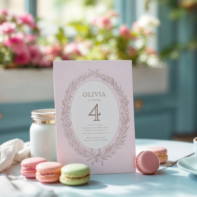 Convites Bonjour Bebe French Patisserie Festa de aniversári (Criador carregado)