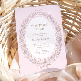 Convites Bonjour Bebe French Patisseriserie Chá de fraldas