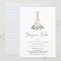Bonjour Bebe Paris Chá de fraldas francês Blue Eif