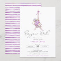 Bonjour Bebe Paris Eiffel Purple Floral Chá