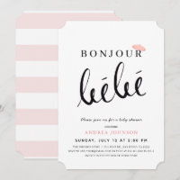 Bonjour Bebe Rosa Beret Simples Chá de fraldas
