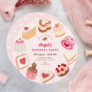 Convites Bons doces, doce aniversário