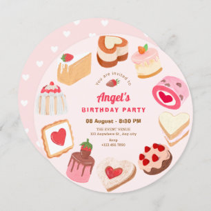 Convites Bons doces, doce aniversário