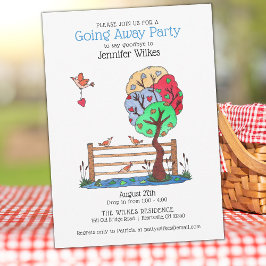 Convites Bons Pássaros Festais Indo Embora