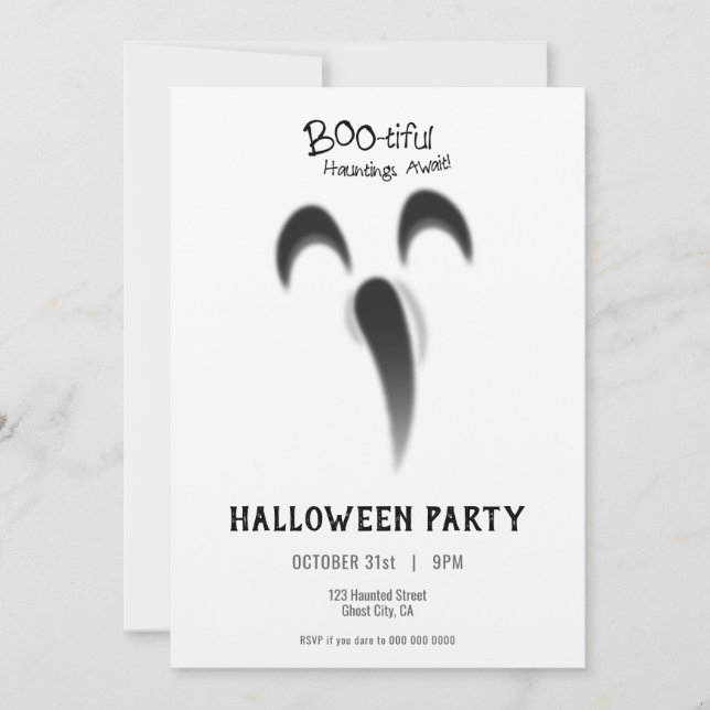 Convites Boo Belo Halloween (Frente)