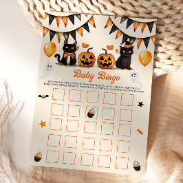 Convites Boo Black Cat Halloween Party Baby Bingo Games