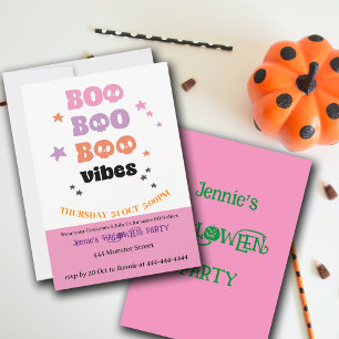 Convites BOO BOO BOO Vibes Festa de Halloween