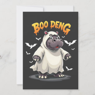 Convites Boo Deng Ghost Baby Pygmy Hippo Moo Deng Halloween