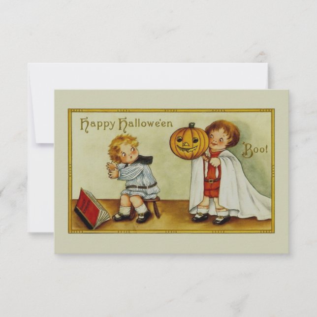 Convites Boo! É o Halloween Vintage (Frente)