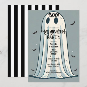 Convites BOO! Lençol Fantasma Vintage Verde Halloween 