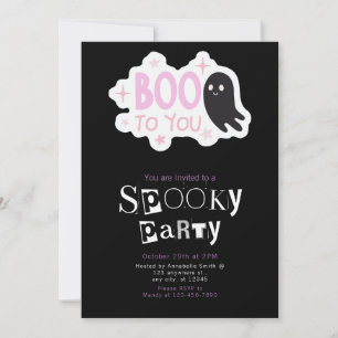 Convites Boo para você Fantasma Halloween Moderno Minimalis