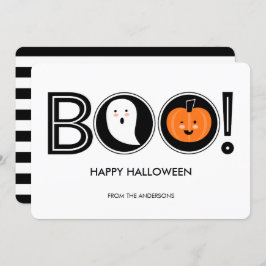 Convites Boo! Placa Plana Feliz Halloween