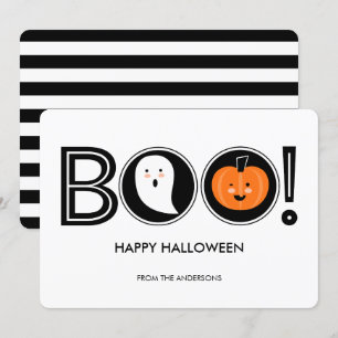 Convites Boo! Placa Plana Feliz Halloween