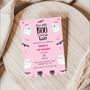 Convites Boo Segundo Aniversário Nosso Pequeno Boo Está Vir