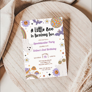 Convites Boo Segundo Aniversário Nosso Pequeno Boo Está Vir