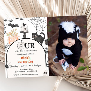 Convites Boo Segundo Aniversário Nosso Pequeno Boo Está Vir
