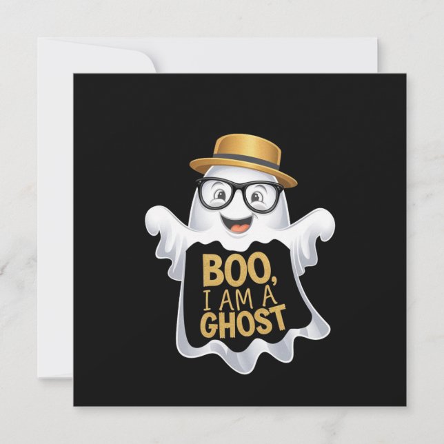 Convites Boo, sou um fantasma divertida para os amantes do  (Frente)