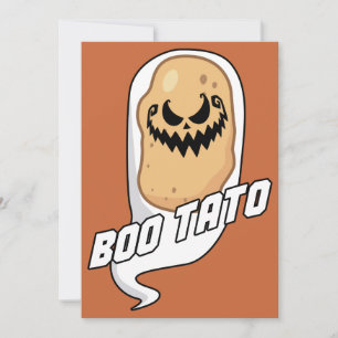 Convites Boo-Tato Spooky Comida de Batata