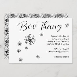 Convites Boo Thang Creepy Spiders Festa de Halloween