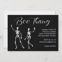 Convites Boo Thang Dancing Skeletons Festa de Halloween