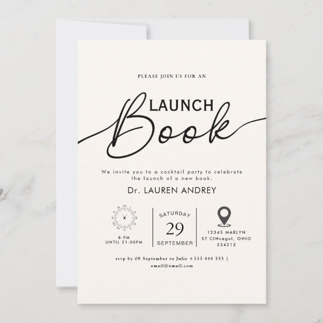 Convites Book Launch Invitation (Frente)