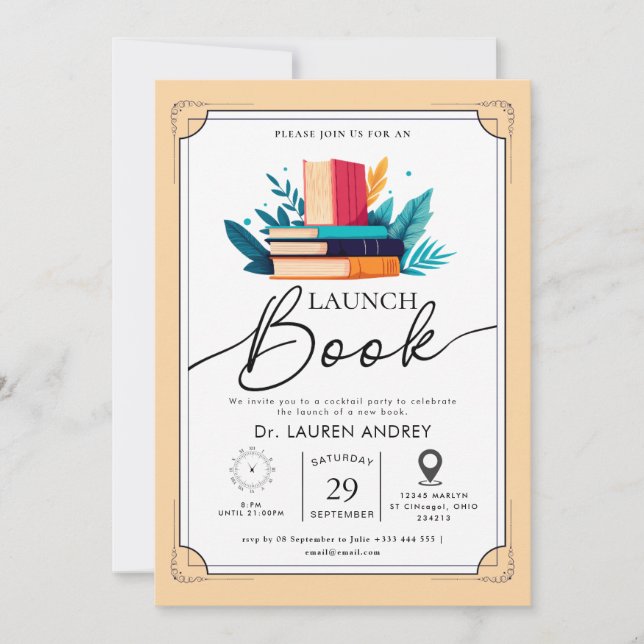 Convites Book Launch Invitation (Frente)