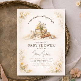 Convites Book New Chapter Begins Baby Shower