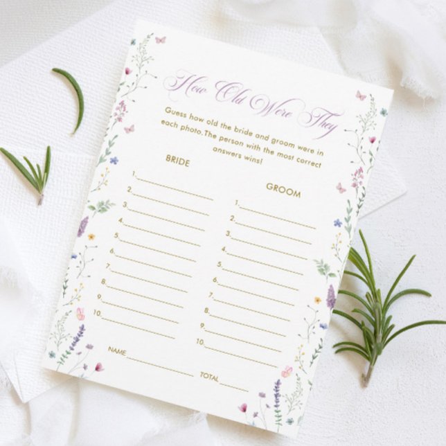 Convites Book themed Bridal Shower Age Guessing Game Card (Criador carregado)