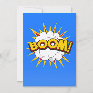Convites Boom! Explosão de desenho animado