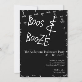 Convites Boos and Booze Halloween Party