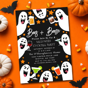 Convites Boos e Bebidas Festa Divertida de Halloween para A