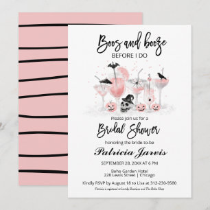 Convites Boos E Booze Antes De Eu Fazer Chá de panela De Ha