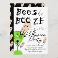 Boos e Booze Halloween Vintage Ghost Drink