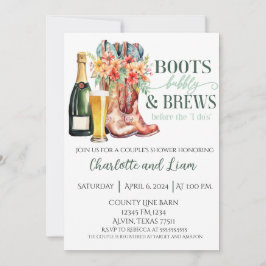 Convites Boot, Bubble e Brews antes do I Do