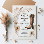 Convites Boots and Bubble Chá de panela<br><div class="desc">Incêndio no espírito do amor, riso, e a promessa de eternidade com nossos "Convites de chá de panela Botas e Borrões". Perfeito para a noiva que combina encanto rústico com sofisticação elegante, esses convites são um prelúdio para uma celebração em que a chic do país encontra a espumante soirée. Cada...</div>