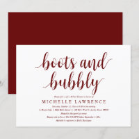 Boots and Bubble, Invita para Celebração de Chás d