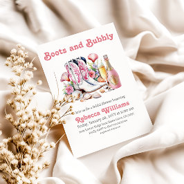 Convites Boots and Bubble Pink Beach Coastid Shower