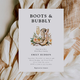 Convites Boots and Bubble Western Chá de panela