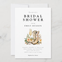 Convites Boots and Bubble Western Chá de panela