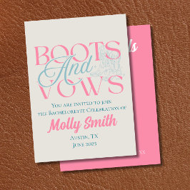 Convites Boots and Vows - Western Bachelorette