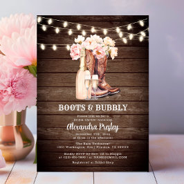 Convites Boots & Bubble Russ Cowgirl CHÁ DE PANELA Floral