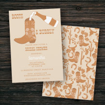 Boots Bubbles Russo Western Country Chá de panela