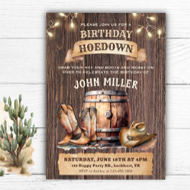 Convites Boots do País de Hoedown Hoedown Hoedown do Aniver