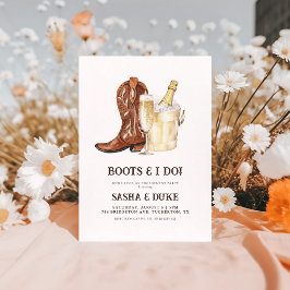 Convites Boots & I Do Rustic Western Festa de noivado