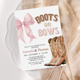 Convites Boots or Bows Western Gender Reveal