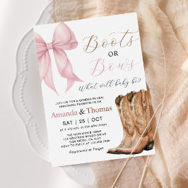 Convites Boots or Bows Western Gender Reveal