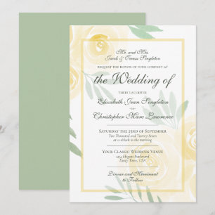 Convites Borboleta Amarelo & Dourado Rosas Boho Casamento F