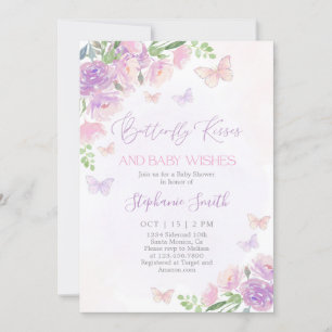 Convites Borboleta Beija Chá de fraldas